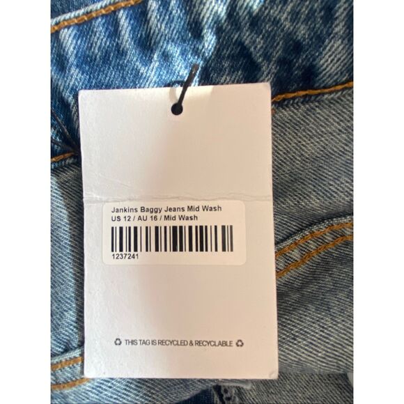 Princess Polly baggy jeans nwt woman’s size 12 - Picture 8 of 11